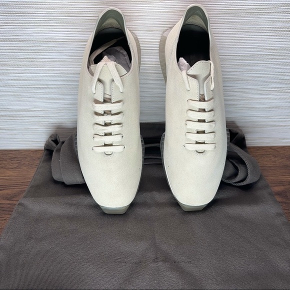 𝅺RICK Owens New Minimal Runner Sneaker In 110 Milk/Clear Size 7 EU37 - Picture 5 of 14